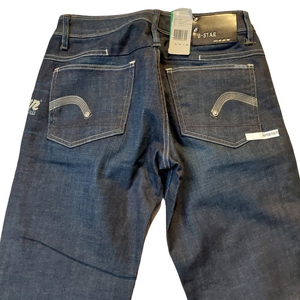 Retro Vintage G-Star Raw New Reese Loose Dave Denim Dark Vintage Blue Sz 26 NWT - Picture 9 of 11